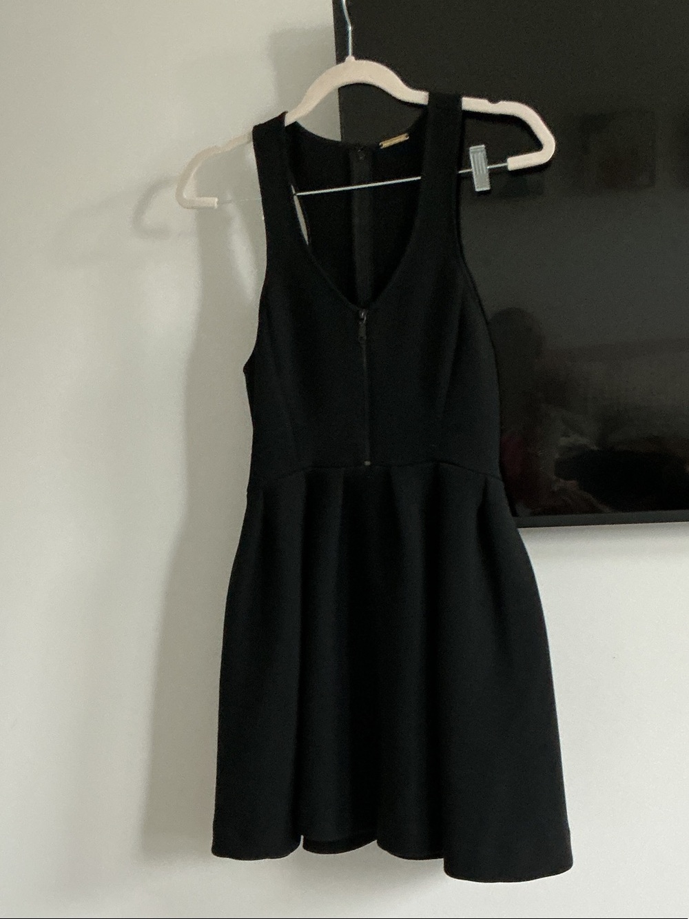 Rebecca Minkoff Black Sleeveless Fit-and-Flare Mini Dress